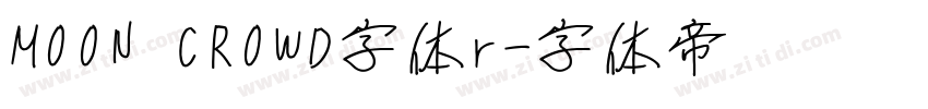 MOON CROWD字体r字体转换
